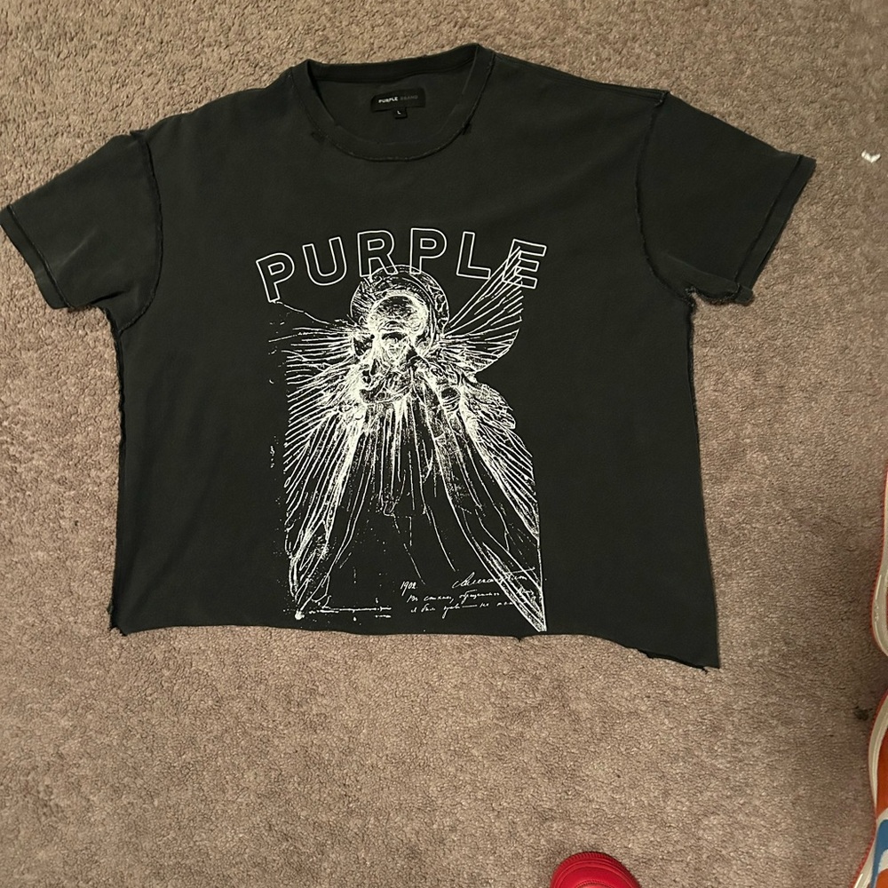 PURPLE Black Graphic Short Sleeve Tee - Unbranded